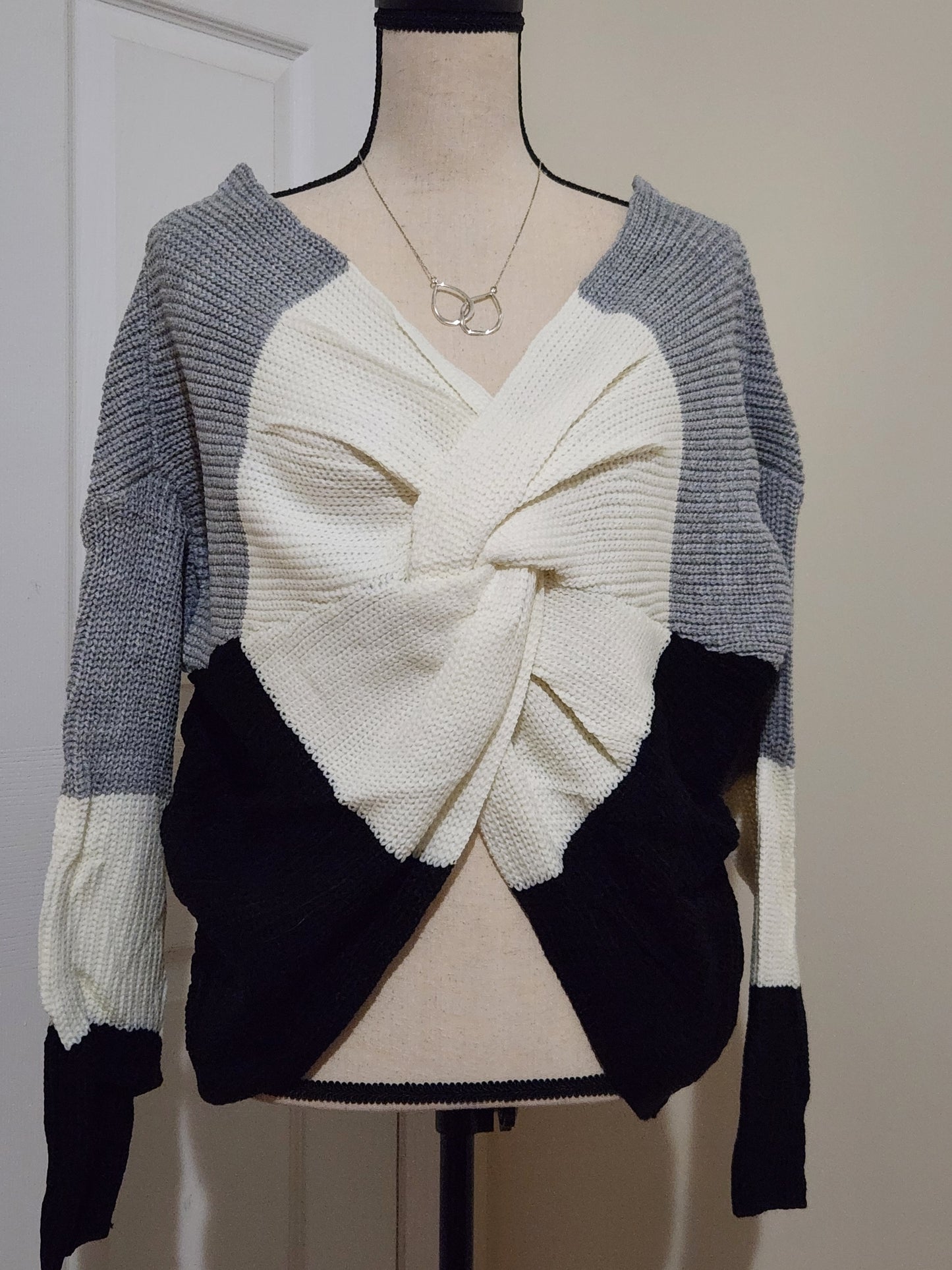 Knot Front Twist Sweater