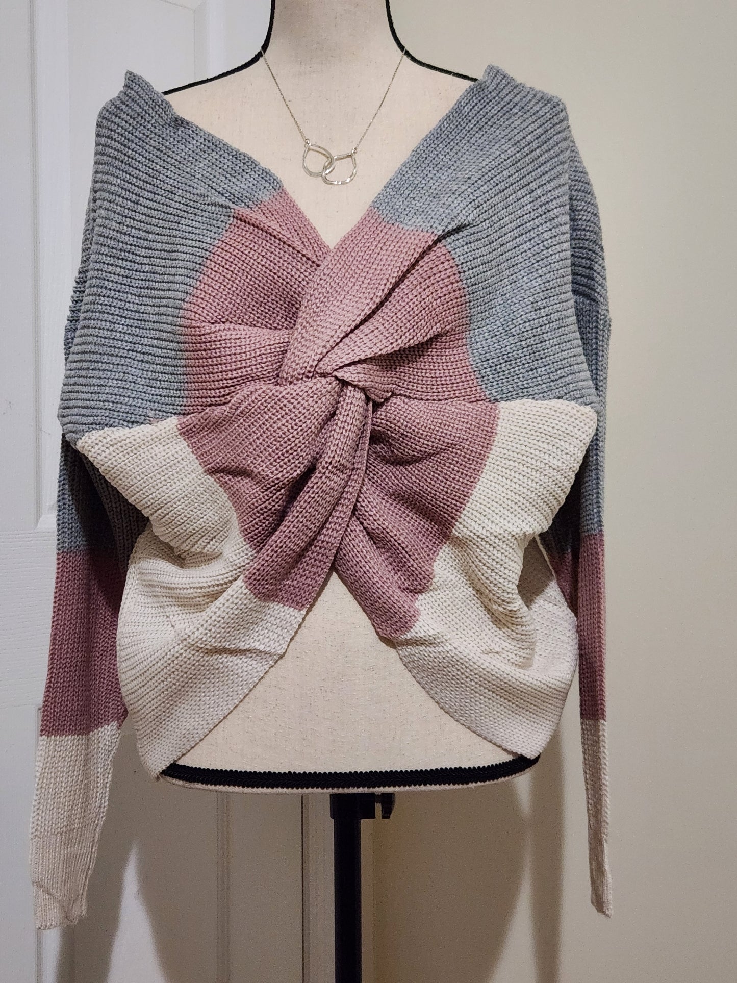 Knot Front Twist Sweater