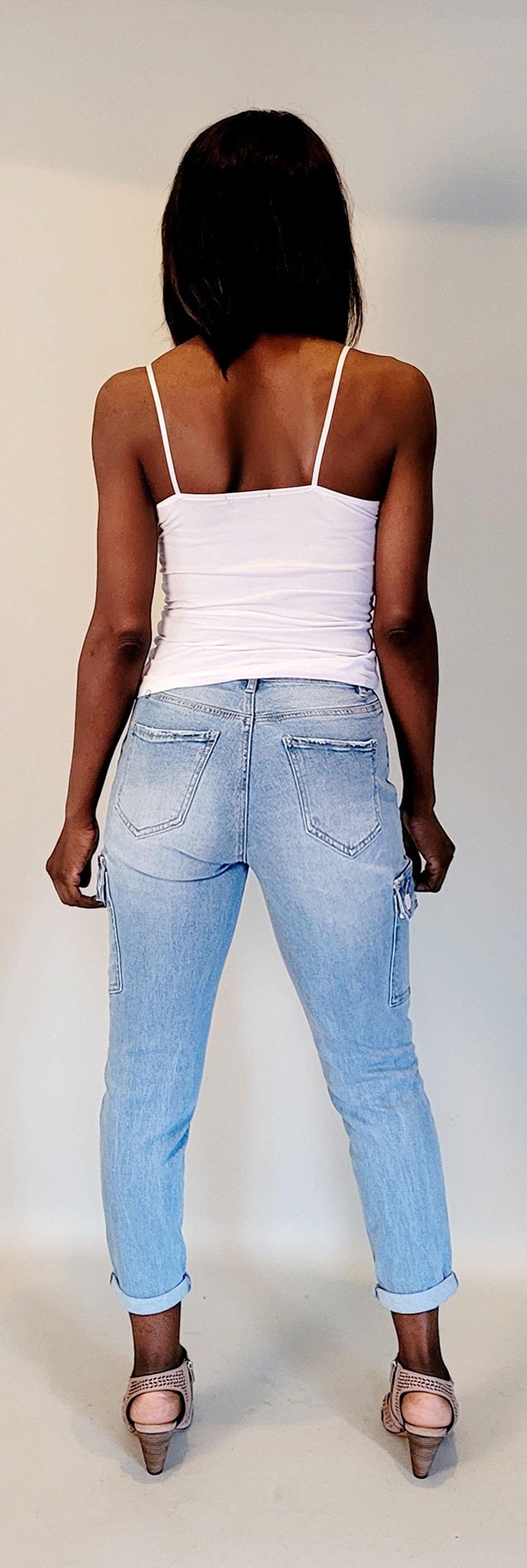 Rhonda Cargo Boyfriend Jeans - Chic Anatomy Boutique